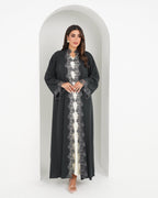 R154 C Green Dantel Glaring Abaya Set Abaya for Women UAE – Abaya – Rutba Fashion Abaya