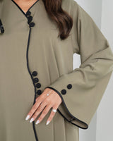 R157 Travel wear Olive Abaya Set Abaya for Women UAE – Abaya – Rutba Fashion Abaya