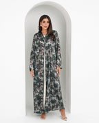 R159 Travel Wear C green printed Abaya Set Abaya for Women UAE – Abaya – Rutba Fashion Abaya