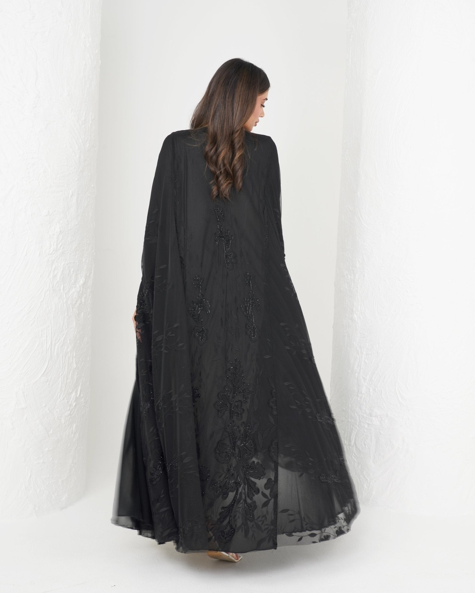 R160 Black wedding and party Collection Abaya Set Abaya for Women UAE – Abaya – Rutba Fashion Abaya