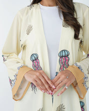 R162 the ocean printed summer wear Abaya Set Abaya for Women UAE – Abaya – Rutba Fashion Abaya