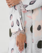 R164 Flower printed summer wear Abaya Set Abaya for Women UAE – Abaya – Rutba Fashion Abaya