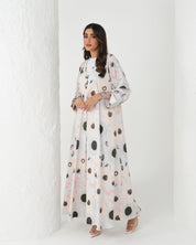 R164 Flower printed summer wear Abaya Set Abaya for Women UAE – Abaya – Rutba Fashion Abaya