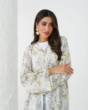 R166 Flower leaf printed summer wear Abaya Set Abaya for Women UAE – Abaya – Rutba Fashion Abaya