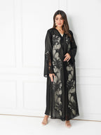 R171 Elegant Black summer wear Abaya Set Abaya for Women UAE – Abaya – Rutba Fashion Abaya