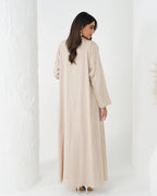 R172 Summer Beige Abaya Set Abaya for Women UAE – Abaya – Rutba Fashion Abaya