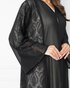R173 Black Classic summer wear Abaya Set Abaya for Women UAE – Abaya – Rutba Fashion Abaya