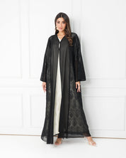 R173 Black Classic summer wear Abaya Set Abaya for Women UAE – Abaya – Rutba Fashion Abaya