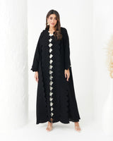 R174 Black Exclusive Designer  Abaya Set