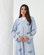R177 Travel wear Sky blue Abaya Set Abaya for Women UAE – Abaya – Rutba Fashion Abaya