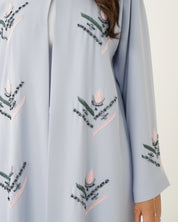 R177 Travel wear Sky blue Abaya Set Abaya for Women UAE – Abaya – Rutba Fashion Abaya