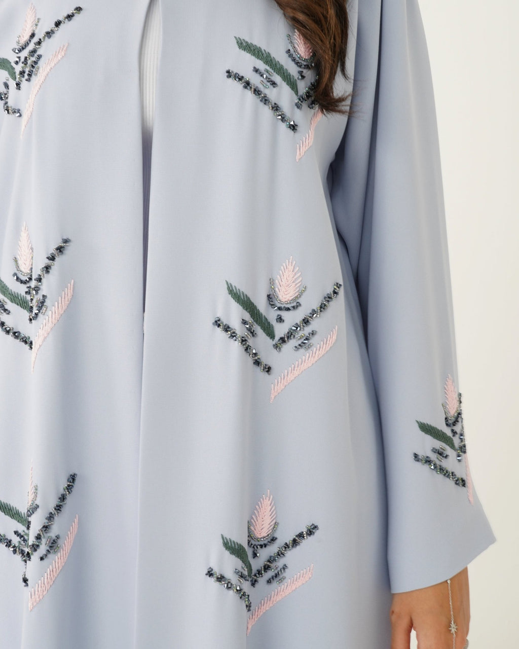 R177 Travel wear Sky blue Abaya Set Abaya for Women UAE – Abaya – Rutba Fashion Abaya