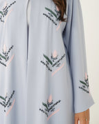 R177 Travel wear Sky blue Abaya Set Abaya for Women UAE – Abaya – Rutba Fashion Abaya