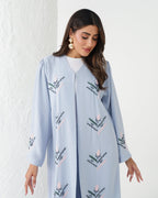 R177 Travel wear Sky blue Abaya Set Abaya for Women UAE – Abaya – Rutba Fashion Abaya