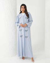 R177 Travel wear Sky blue Abaya Set Abaya for Women UAE – Abaya – Rutba Fashion Abaya