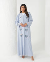 R177  Travel wear Sky blue  Abaya Set