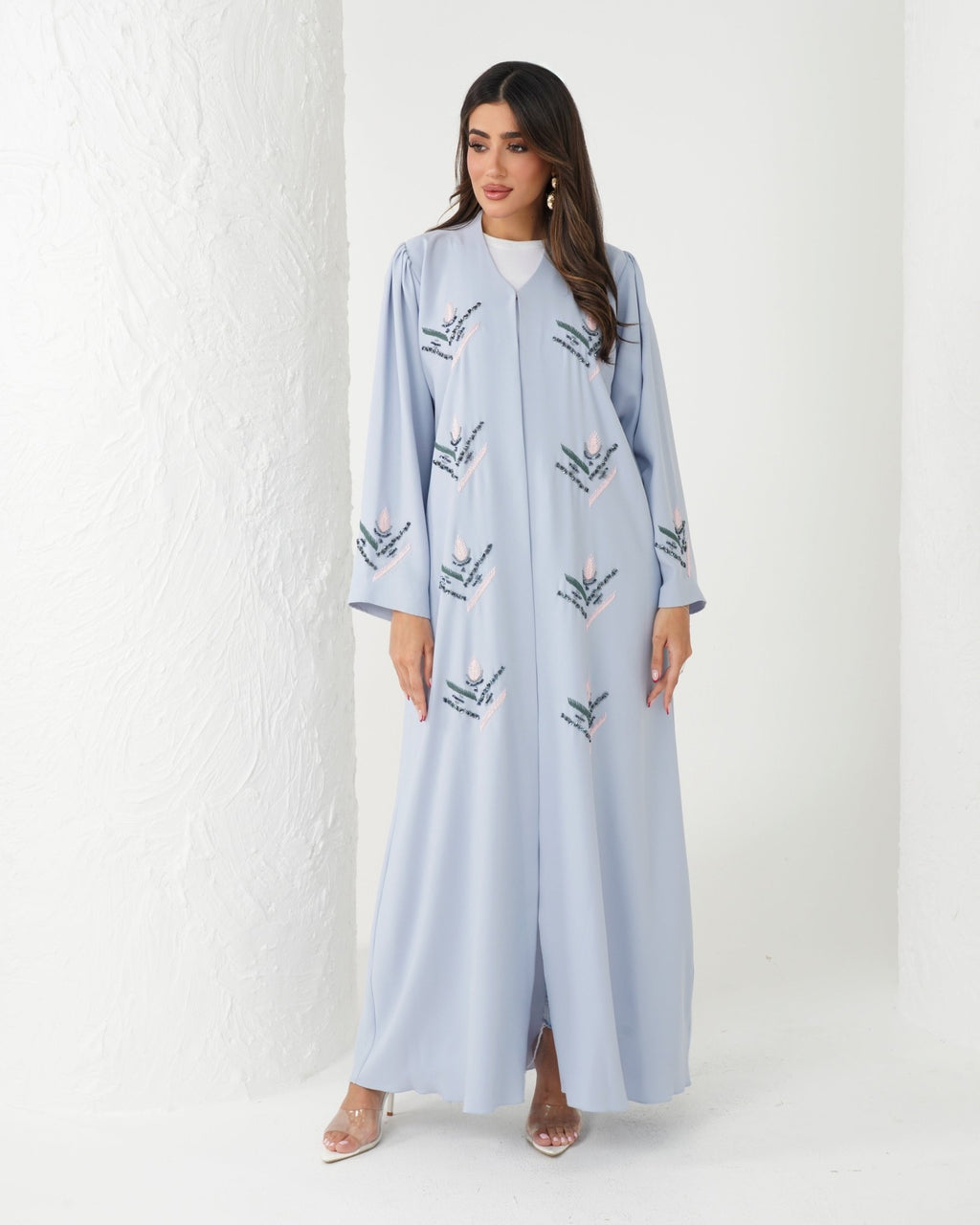 R177 Travel wear Sky blue Abaya Set Abaya for Women UAE – Abaya – Rutba Fashion Abaya