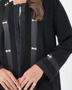 R178 Black Stylish Abaya Set Abaya for Women UAE – Abaya – Rutba Fashion Abaya