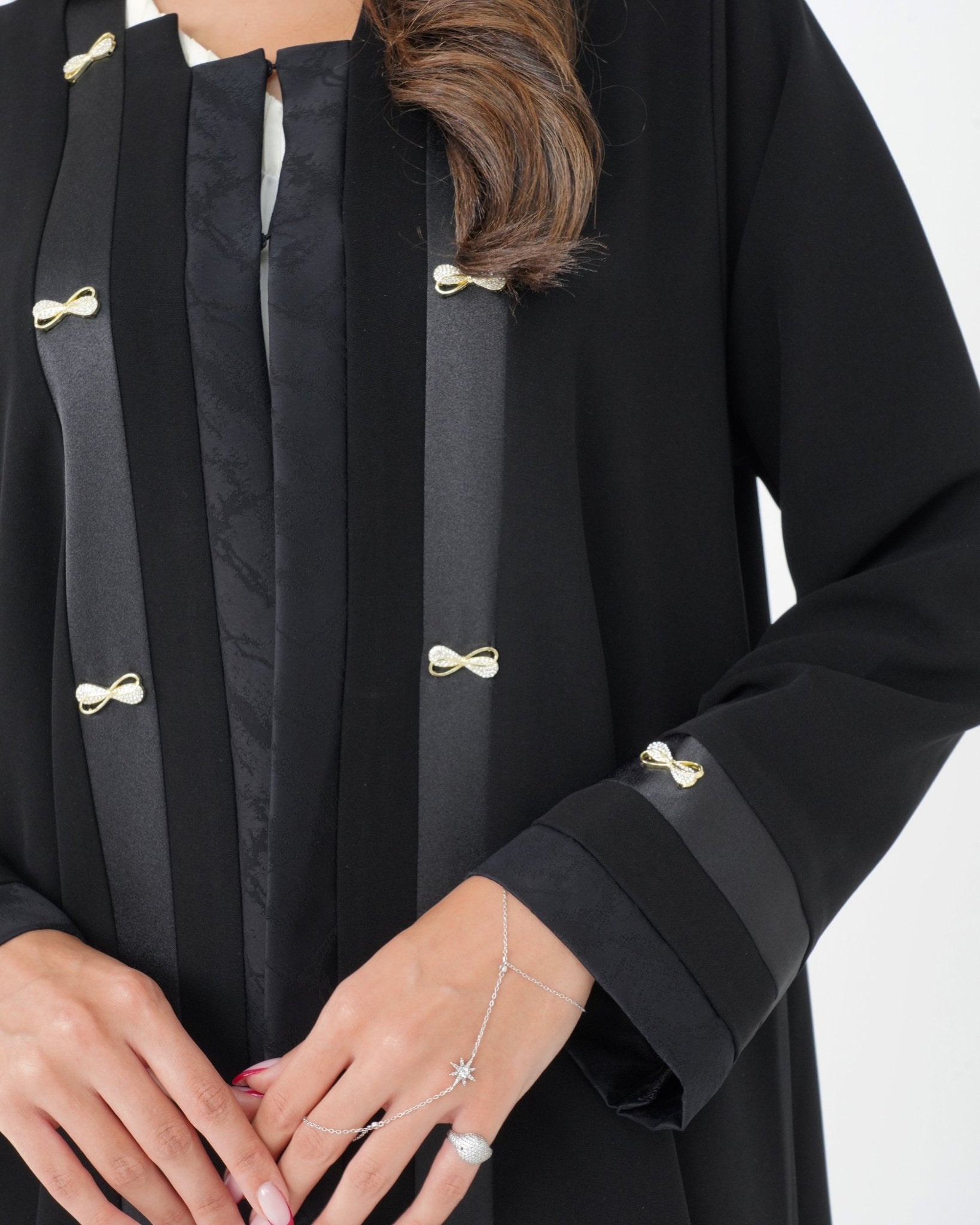 R178 Black Stylish Abaya Set Abaya for Women UAE – Abaya – Rutba Fashion Abaya