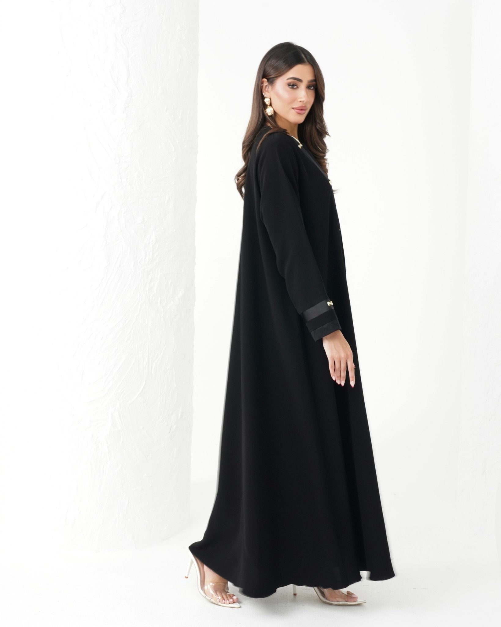 R178 Black Stylish Abaya Set Abaya for Women UAE – Abaya – Rutba Fashion Abaya