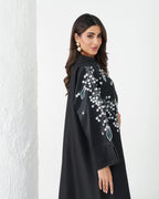 R180 Black Classic Designer Abaya Set Abaya for Women UAE – Abaya – Rutba Fashion Abaya