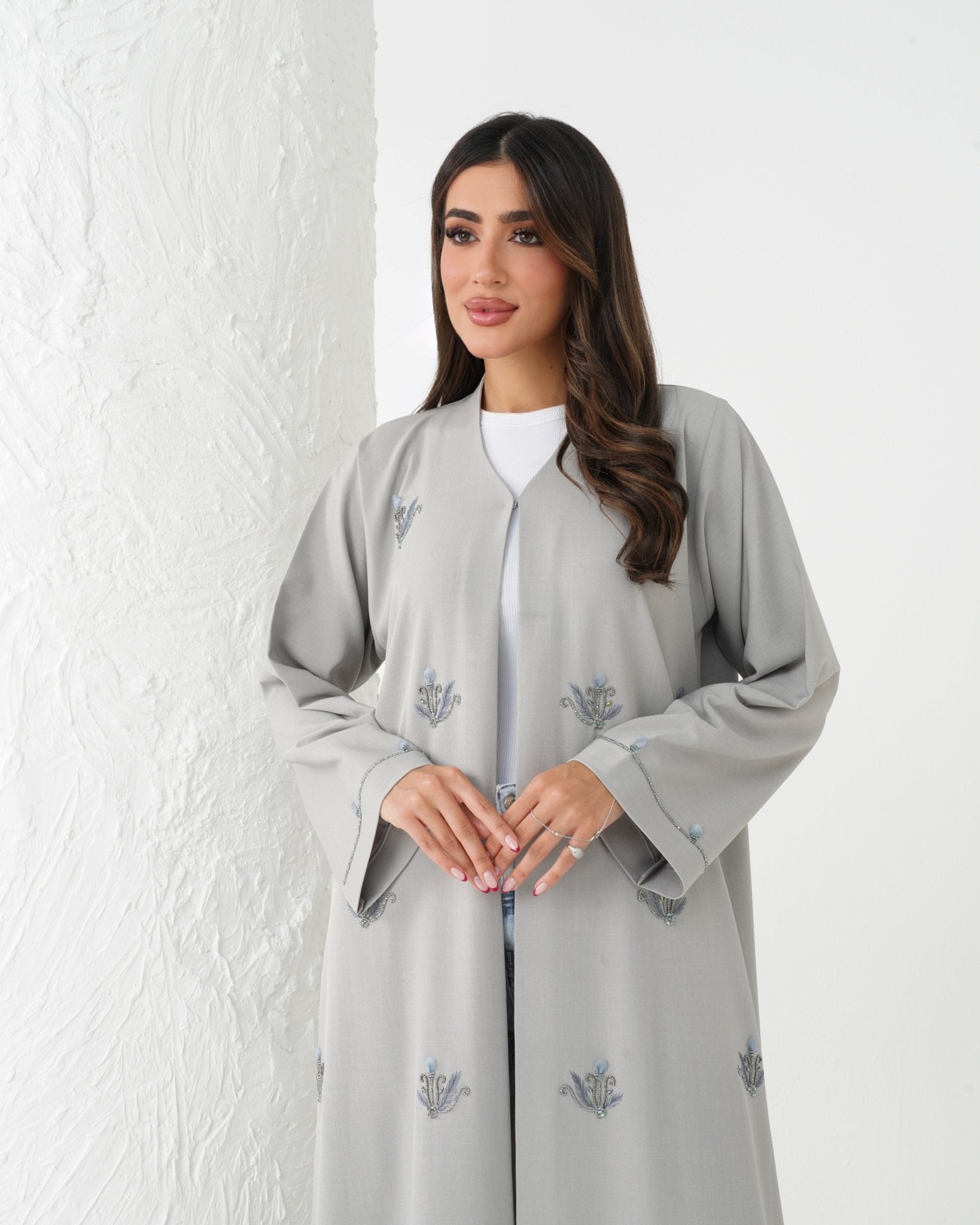 R182 Travel wear Grey Abaya Set Abaya for Women UAE – Abaya – Rutba Fashion Abaya