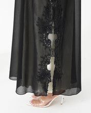 R185 Black elegant Abaya Set Abaya for Women UAE – Abaya – Rutba Fashion Abaya