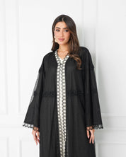 R186 Black Summer collection Abaya Set Abaya for Women UAE – Abaya – Rutba Fashion Abaya