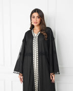 R186 Black Summer collection Abaya Set Abaya for Women UAE – Abaya – Rutba Fashion Abaya