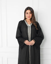 R186 Black Summer collection Abaya Set Abaya for Women UAE – Abaya – Rutba Fashion Abaya