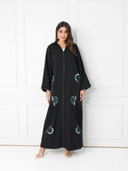 R187 Black Summer collection Abaya Set Abaya for Women UAE – Abaya – Rutba Fashion Abaya