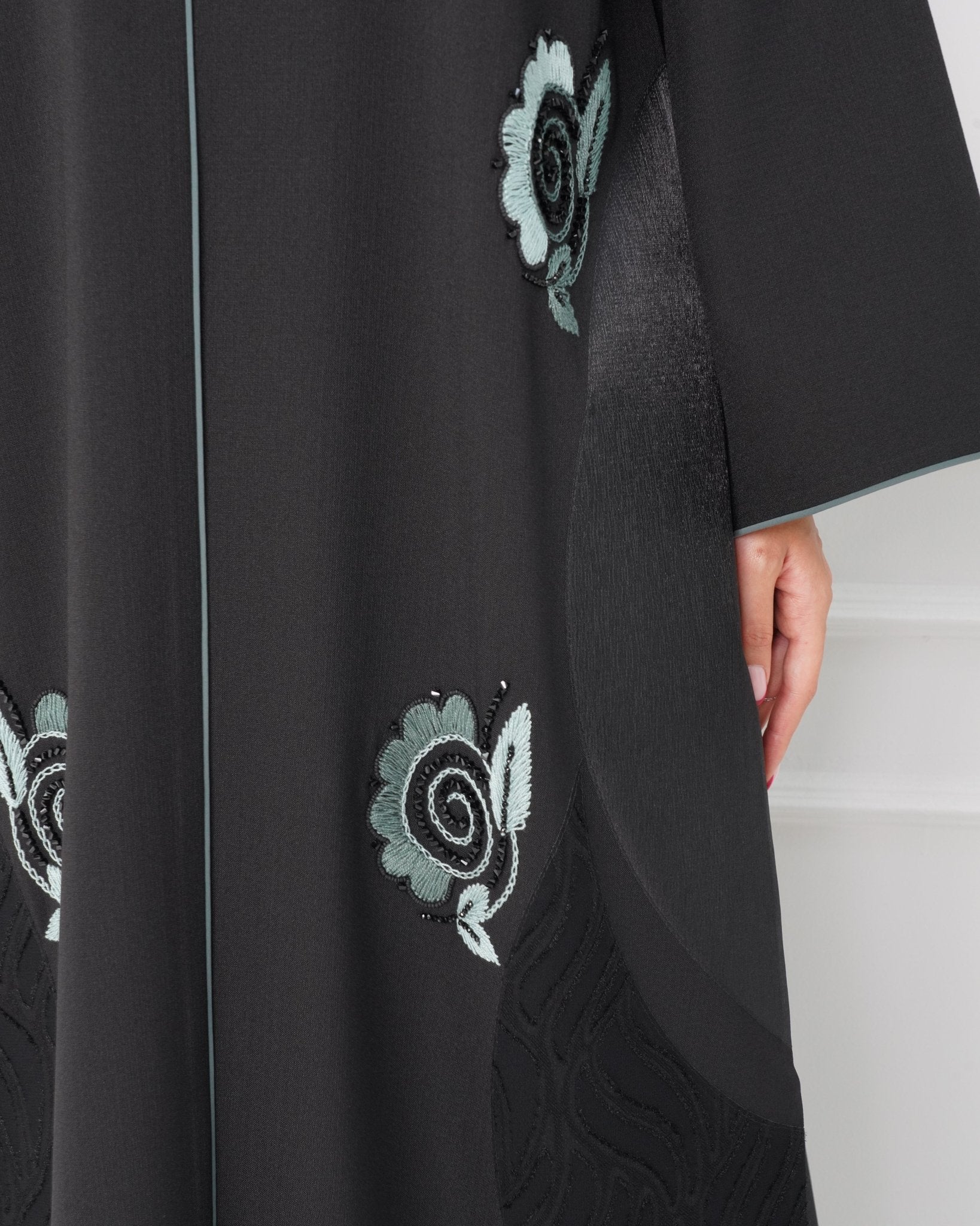 R187 Black Summer collection Abaya Set Abaya for Women UAE – Abaya – Rutba Fashion Abaya