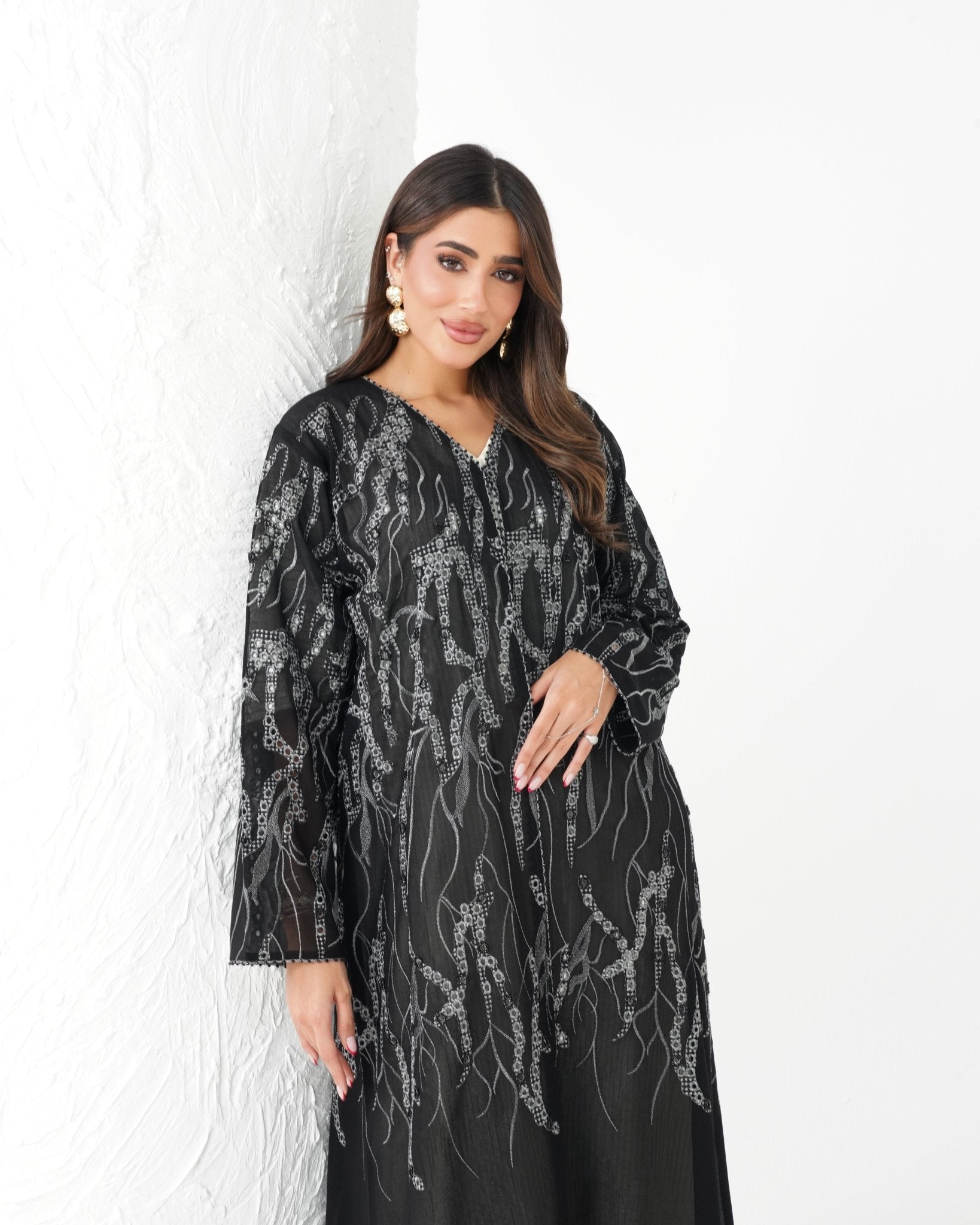 R190 casual Black Abaya Set Abaya for Women UAE – Abaya – Rutba Fashion Abaya