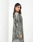 R191 Classic Grey Summer Abaya Set Abaya for Women UAE – Abaya – Rutba Fashion Abaya
