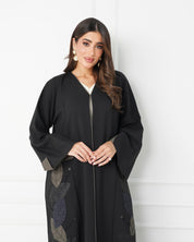 R192 Black elegant Abaya Set Abaya for Women UAE – Abaya – Rutba Fashion Abaya