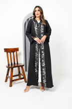 R194 Black elegant Abaya Set Abaya for Women UAE – Abaya – Rutba Fashion Abaya