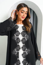 R195 Black elegant Abaya Set Abaya for Women UAE – Abaya – Rutba Fashion Abaya