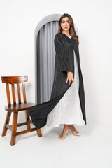 R197 Black Classic Abaya Set Abaya for Women UAE – Abaya – Rutba Fashion Abaya