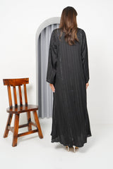 R197 Black Classic Abaya Set Abaya for Women UAE – Abaya – Rutba Fashion Abaya