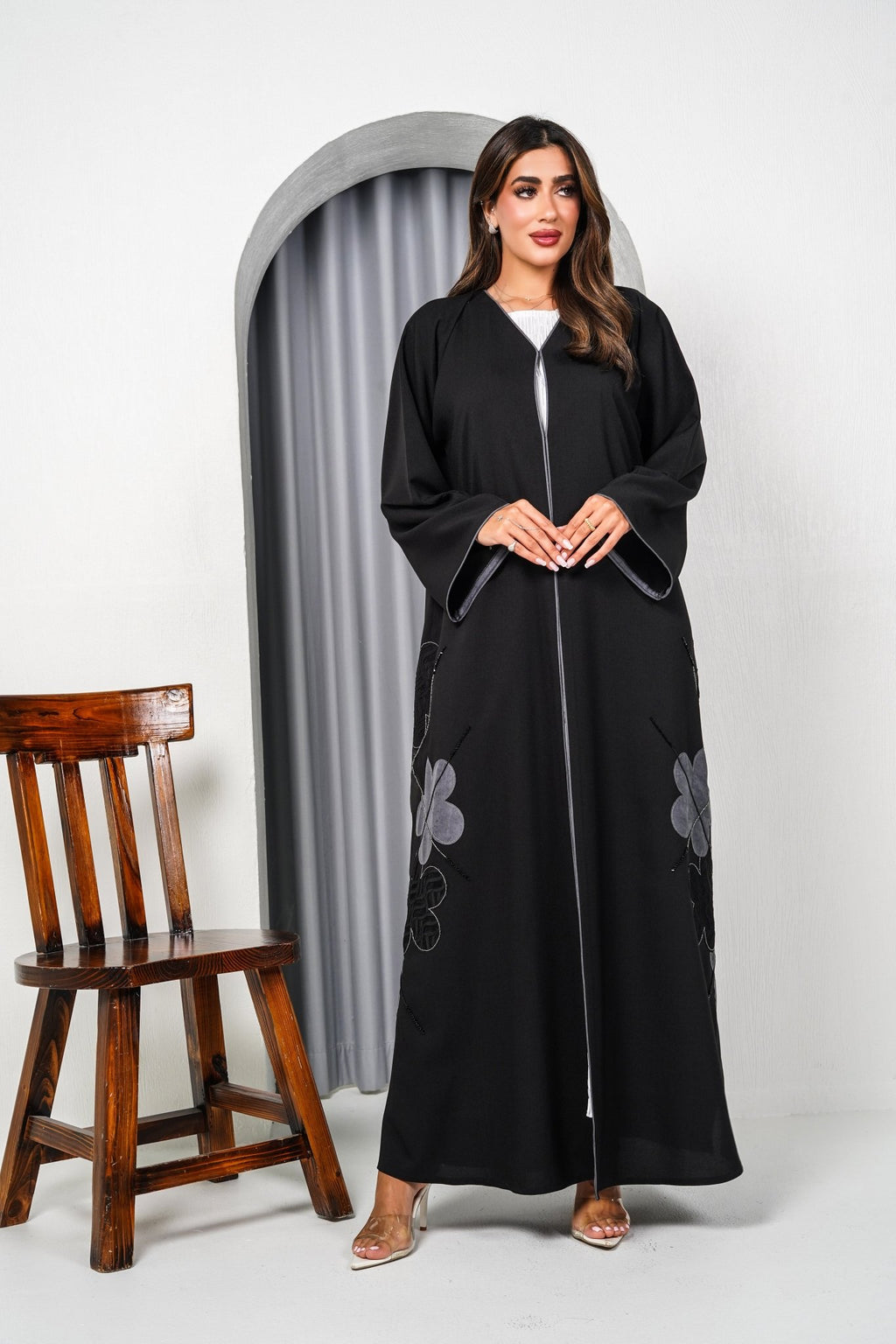 R199 Black Abaya Set Abaya for Women UAE – Abaya – Rutba Fashion Abaya