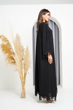 R202 Black Rope Dantil Abaya Set Abaya for Women UAE – Abaya – Rutba Fashion Abaya