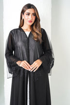 R204 Black Party Abaya Set Abaya for Women UAE – Abaya – Rutba Fashion Abaya