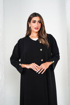 R205 Black Classic Abaya Set Abaya for Women UAE – Abaya – Rutba Fashion Abaya
