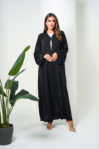 R206 Black Classic Abaya Set Abaya for Women UAE – Abaya – Rutba Fashion Abaya