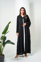 R206 Black Classic Abaya Set Abaya for Women UAE – Abaya – Rutba Fashion Abaya