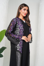 R207 Black Party Classic Abaya Set Abaya for Women UAE – Abaya – Rutba Fashion Abaya