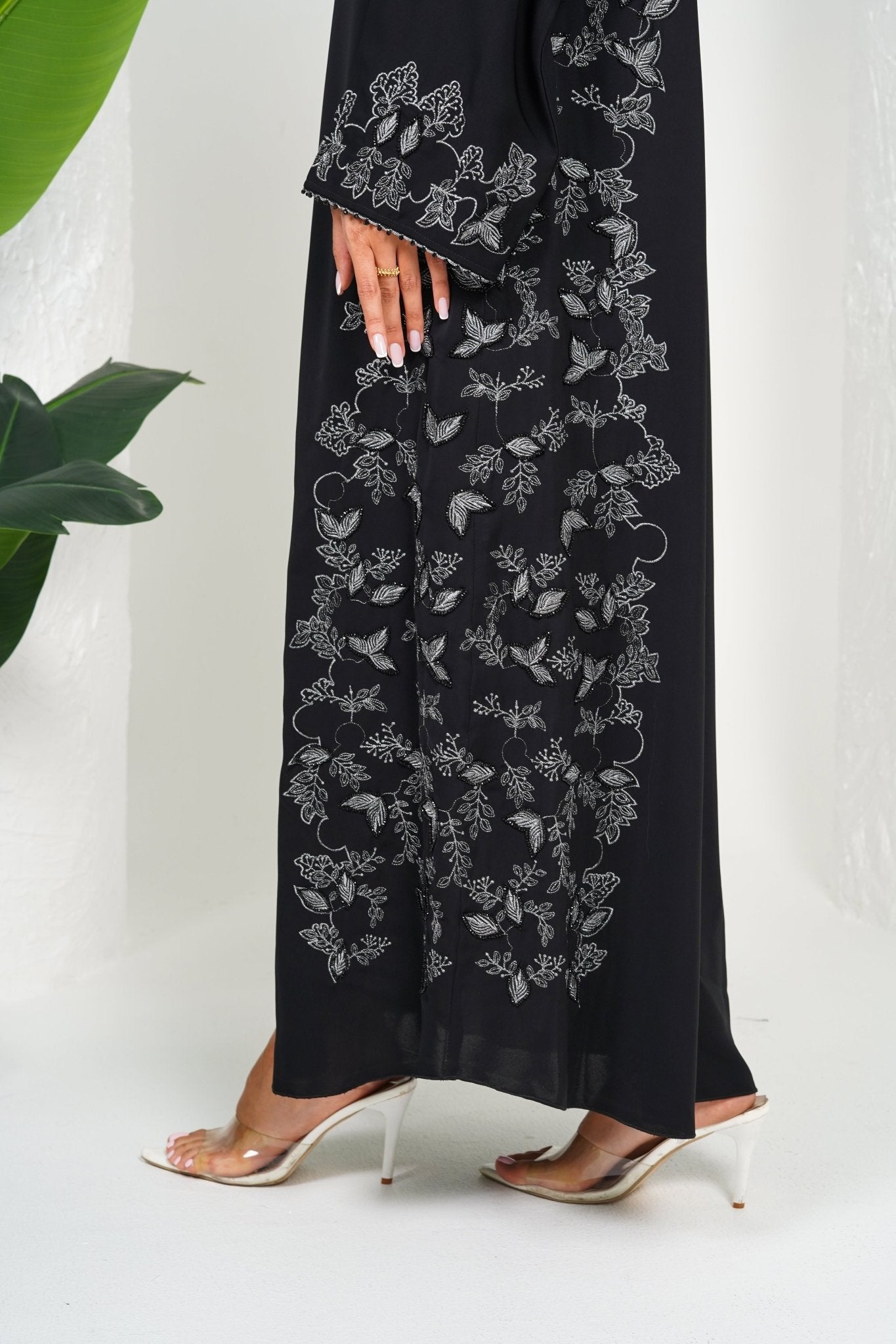 R209 Black Abaya Set Abaya for Women UAE – Abaya – Rutba Fashion Abaya