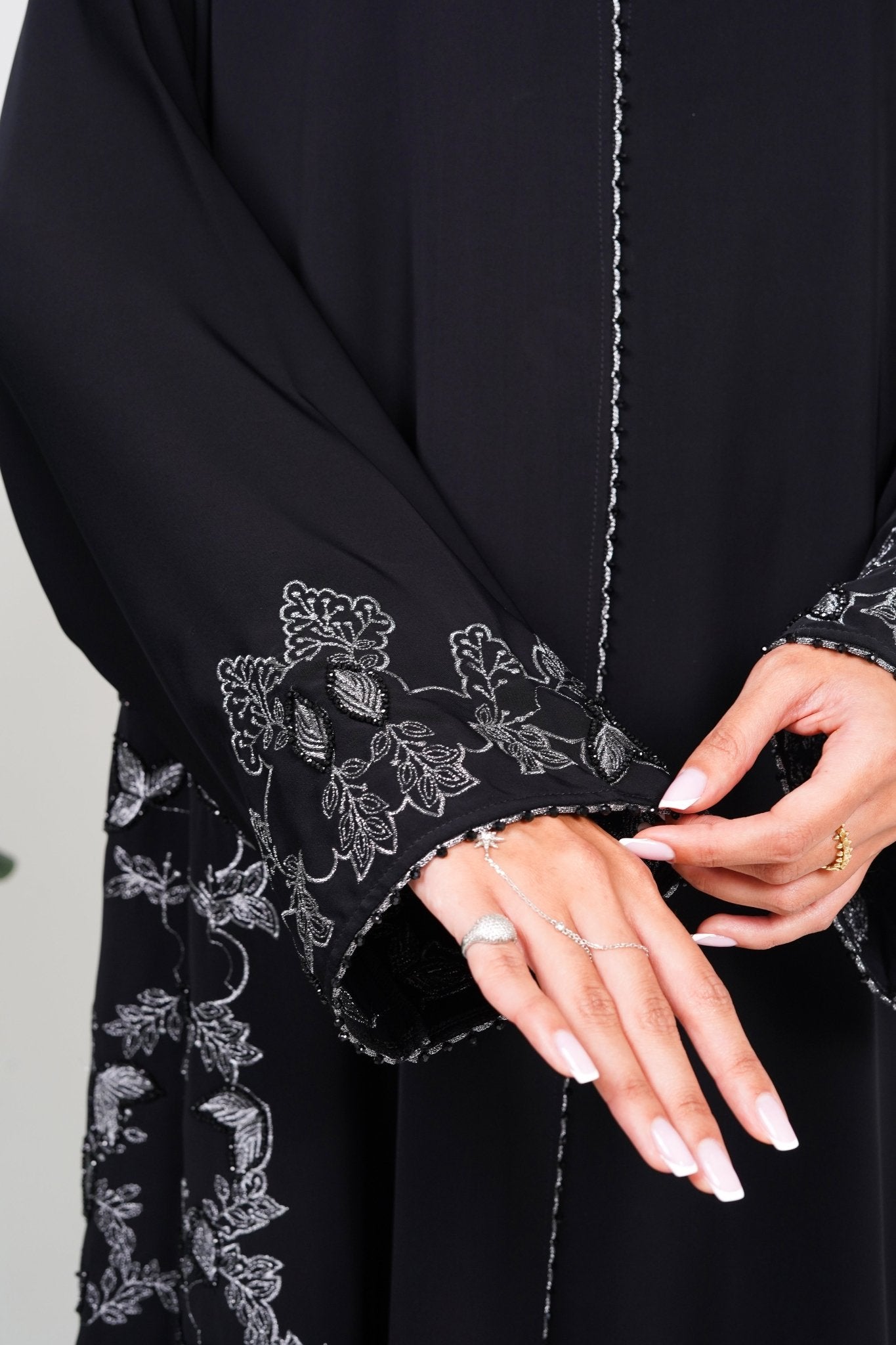 R209 Black Abaya Set Abaya for Women UAE – Abaya – Rutba Fashion Abaya