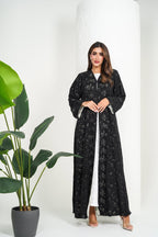R210 Black Classic Abaya Set Abaya for Women UAE – Abaya – Rutba Fashion Abaya