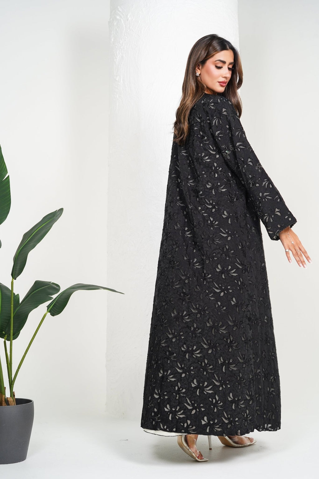 R210 Black Classic Abaya Set Abaya for Women UAE – Abaya – Rutba Fashion Abaya